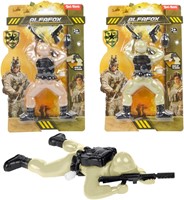 ALFAFOX Wind-up soldier -Sniper- with accessories 2 assorted