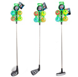 ADRENIX Golfstick(metaal) met 4x gekleurde bal 3 assorti+