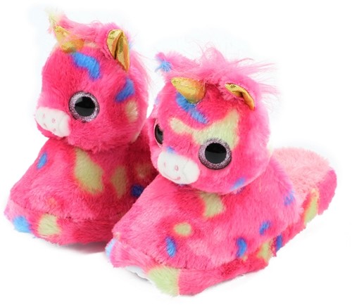 PELUCHE Pantoufles en peluche_sloffen Licorne avec 25-27-3